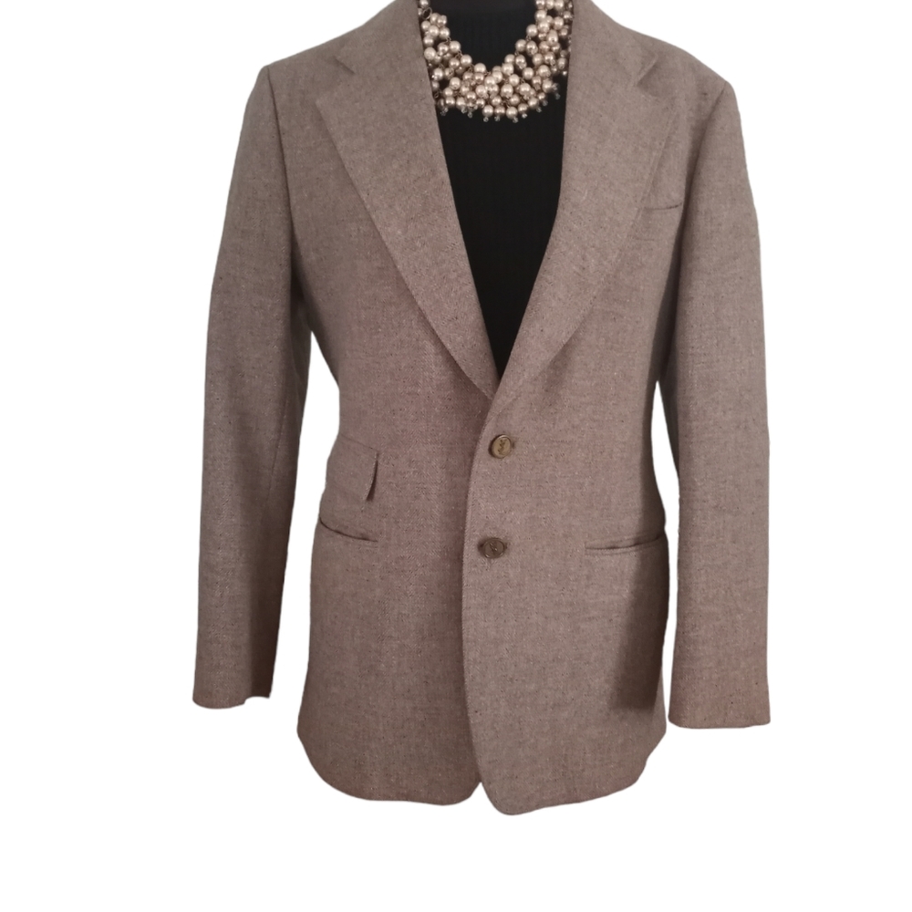 Vintage Yves Saint Laurent Tweed Blazer 70's Suit Jacket